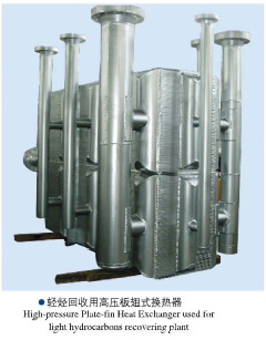 480 T/D  High Pressure Plate Fin Heat Exchanger For Light Hydrocarbons Recovering Plant