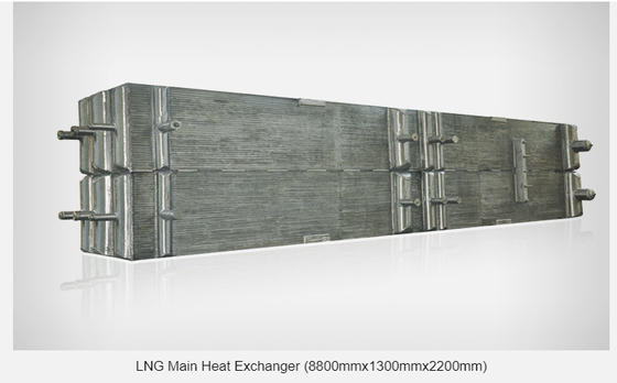LNG Maine Tube Plate Fin Heat Exchanger 8800*1300*2200mm