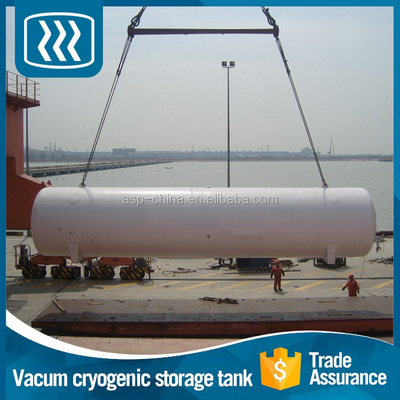 Stainless steel liquid oxygen transport truck air compressor storage tank liquid nitrogen filling vacuum tank for sale