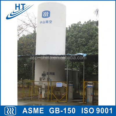 vertical cryogenic liquid oxygen tank