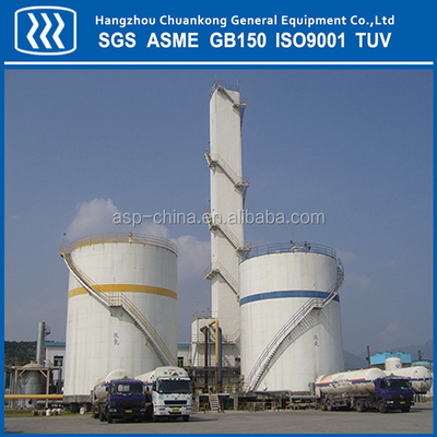 ASME Oxygen Nitrogen Gas Plant Cryogenic Air Separation Unit 99.999% LAr